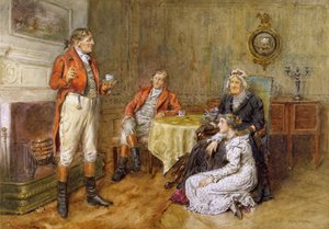 Lovec recitující příběh (wc) od George Goodwin Kilburne