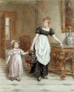 Mnoho rukou pracuje lehce (akvarel na papíře) od George Goodwin Kilburne