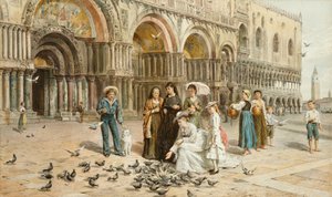 Holubi svatého Marka, Benátky, Itálie, 1876 od George Goodwin Kilburne