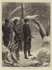 Čekání na medvěda, princ z Walesu na ruském císařském honu od George Goodwin Kilburne