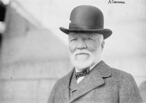 Andrew Carnegie v New Yorku při návratu z Evropy