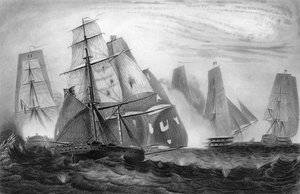 Neohrožené chování kapitána Charlese Napiera, 15. dubna 1809 c1857. od George Greatbatch