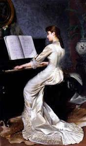 Píseň beze slov, klavírista, 1880 od George Hamilton Barrable