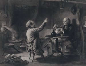 Ilustrace pro Auld Lang Syne od Roberta Burnse (rytina)