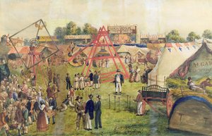 Croydon Fair, 1833 (wc a inkoust na papíře) od George Hawkins