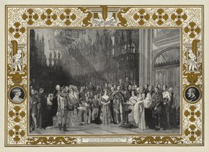Křest prince z Walesu v kapli svatého Jiří, hrad Windsor, 25. ledna 1842 od George Hayter