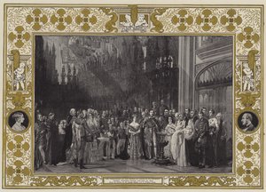 Křest prince z Walesu v kapli svatého Jiří, hrad Windsor, 25. ledna 1842 od George Hayter