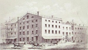 Fraunces Tavern, na rohu Broad a Peel Street, New York City