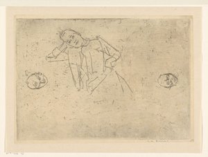 Studie sedící žena od George Hendrik Breitner (signed by artist)