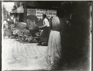 Činnost v Houkopersdwarsstraat a Jodenbreestraat v Amsterdamu od George Hendrik Breitner