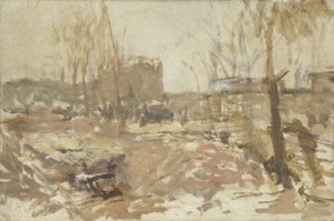 Staveniště v De Clercqstraat od George Hendrik Breitner