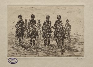 Jezdecká scéna. od George Hendrik Breitner