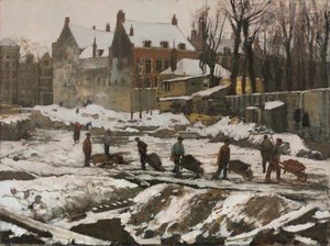 Staveniště v Amsterdamu, c. 1902. od George Hendrik Breitner