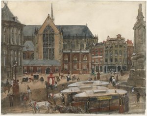 Náměstí Dam v Amsterdamu od George Hendrik Breitner