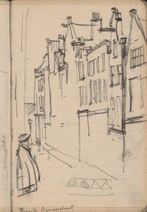 Pohled na ulici Buiten Dommersstraat v Amsterdamu od George Hendrik Breitner