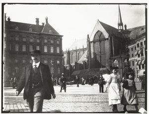 Pohled na náměstí Dam v Amsterdamu od George Hendrik Breitner