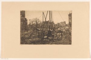 Hromadné práce na Raadhuisstraat v Amsterdamu od George Hendrik Breitner