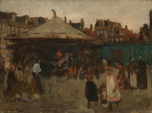 Lunapark na náměstí Haarlemmerplein od George Hendrik Breitner