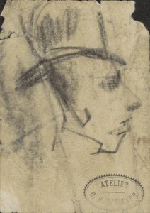 Mužská hlava s kloboukem od George Hendrik Breitner