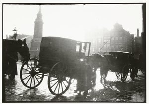 Kočáry na náměstí Dam v Amsterdamu od George Hendrik Breitner