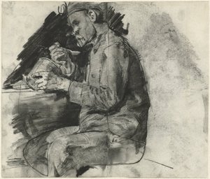 Voják, který právě jí od George Hendrik Breitner