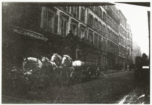 Pohled na ulici s koňmi a kočárem v Paříži od George Hendrik Breitner