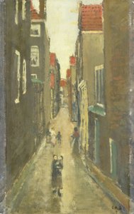 Baanbrugsteeg při pohledu z Haarlemmerdijk směrem k Vinkenstraat a Brouwersgracht od George Hendrik Breitner