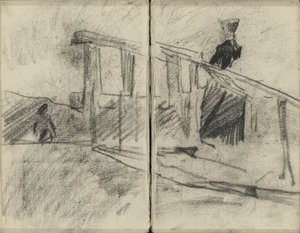 Žena, možná na mostě od George Hendrik Breitner