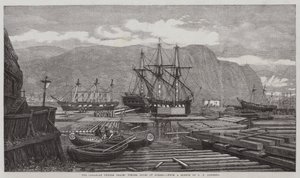 Kanadský obchod se dřevem, Timber Coves v Quebecu od George Henry Andrews