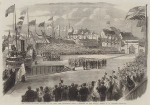 Princ z Walesu přistává v St John, New Brunswick od George Henry Andrews