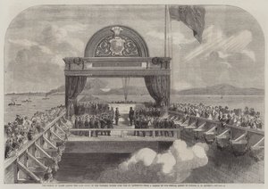 Princ z Walesu, který položil poslední kámen mostu Victoria přes St Lawrence od George Henry Andrews