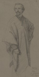Autoportrét, 1870 (grafit na hnědém tkaném papíře)