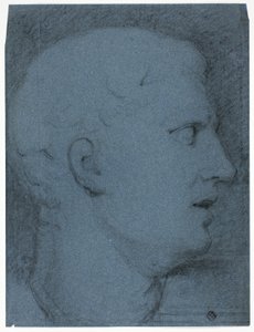 Profil hlavy podle odlitku (recto a verso) od George Henry Harlow