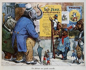 Olympijské hry zvířat, kolem roku 1910 (barevné lito)
