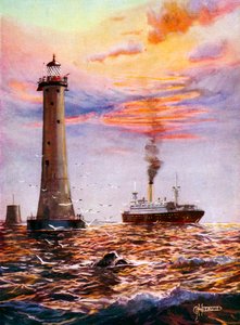 Maják Eddystone, Plymouth (obraz) od George Horace Davis