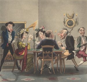 Skutečná guma! Ve Whist, ca. 1825, ca. 1825.