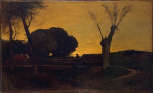 Večer v Medfieldu, Massachusetts od George Inness