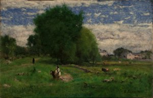 Cesta do vesnice, Milton od George Inness