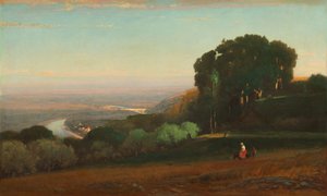 Pohled na Tiberu poblíž Perugie, 1872-1874. od George Inness
