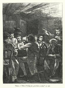 Ilustrace k filmu She Stoops To Conquer (rytina) od George John Pinwell
