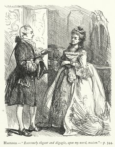 Ilustrace k filmu She Stoops To Conquer (rytina) od George John Pinwell