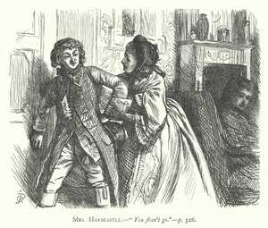 Ilustrace k filmu She Stoops To Conquer (rytina) od George John Pinwell