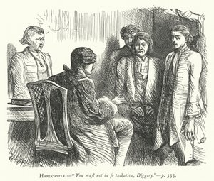 Ilustrace k filmu She Stoops To Conquer (rytina) od George John Pinwell