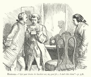 Ilustrace k filmu She Stoops To Conquer (rytina) od George John Pinwell