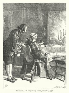 Ilustrace k filmu She Stoops To Conquer (rytina) od George John Pinwell