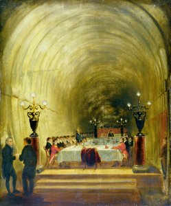 Banket v tunelu Temže, c.1827