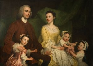 Dr Samuel Wathen s manželkou a dětmi, 1755. od George Knapton