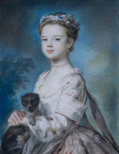 Portrét lady Charlotte Boyle (pastel na papíře) od George Knapton