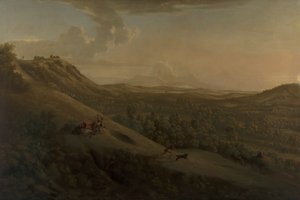 Box Hill, Surrey, s Dorkingem v dálce od George Lambert