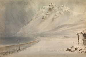 Sněhová bouře v Penmaenmawr, Severní Wales